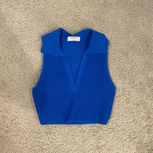 Babaton sculpt knit polo tank